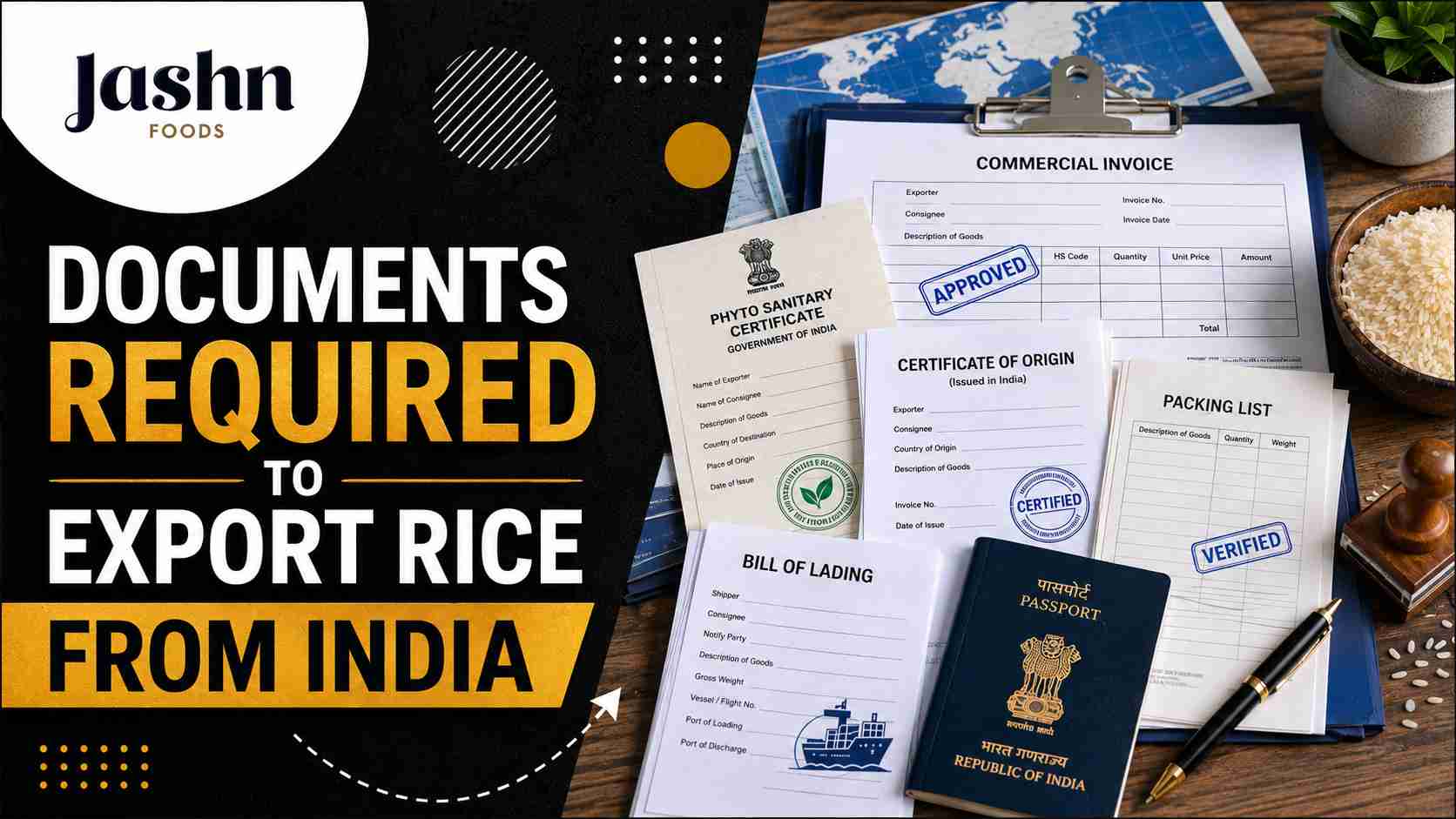 Documents Required to Export Rice from India